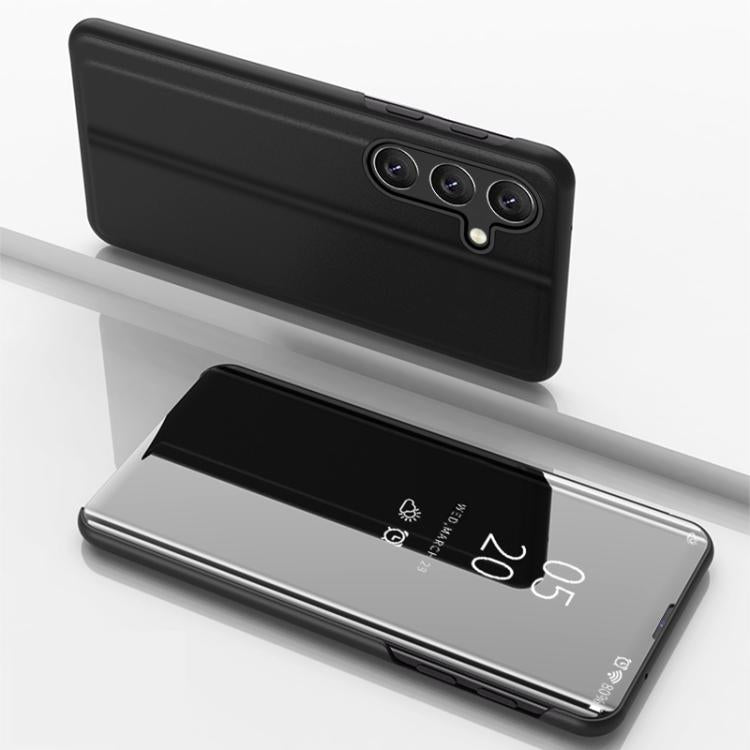 Custodia per telefono in pelle flip orizzontale placcata a specchio con supporto, For Galaxy A57 5G, For Galaxy A37 5G, For Galaxy A27 5G