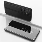 Custodia per telefono in pelle flip orizzontale placcata a specchio con supporto, For Galaxy A57 5G, For Galaxy A37 5G, For Galaxy A27 5G