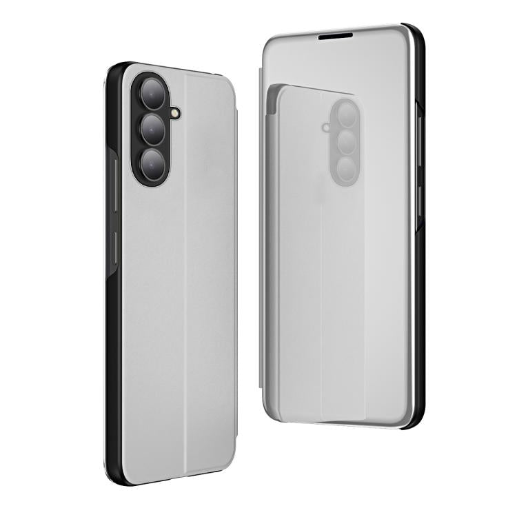 Custodia per telefono in pelle flip orizzontale placcata a specchio con supporto, For Galaxy A57 5G, For Galaxy A37 5G, For Galaxy A27 5G