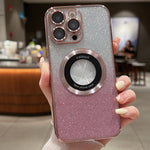 Custodia per telefono in TPU galvanico con glitter sfumato MagSafe, For iPhone 13 Pro Max, For iPhone 13 Pro, For iPhone 13