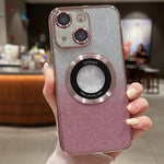Custodia per telefono in TPU galvanico con glitter sfumato MagSafe, For iPhone 13 Pro Max, For iPhone 13 Pro, For iPhone 13