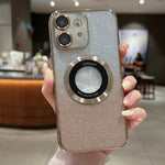 Custodia per telefono in TPU galvanico con glitter sfumato MagSafe, For iPhone 12, For iPhone 12 Pro Max, For iPhone 12 Pro
