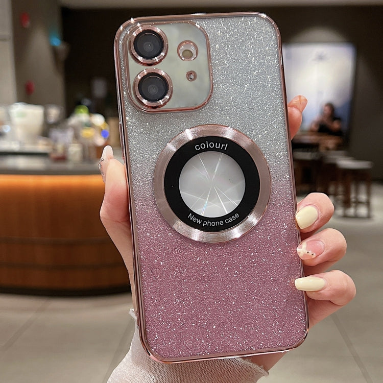 Custodia per telefono in TPU galvanico con glitter sfumato MagSafe, For iPhone 12, For iPhone 12 Pro Max, For iPhone 12 Pro