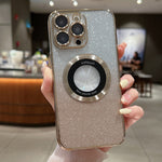 Custodia per telefono in TPU galvanico con glitter sfumato MagSafe, For iPhone 12, For iPhone 12 Pro Max, For iPhone 12 Pro