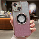 Custodia per telefono in TPU galvanico con glitter sfumato MagSafe, For iPhone 15 Plus, For iPhone 15, For iPhone 14 Plus