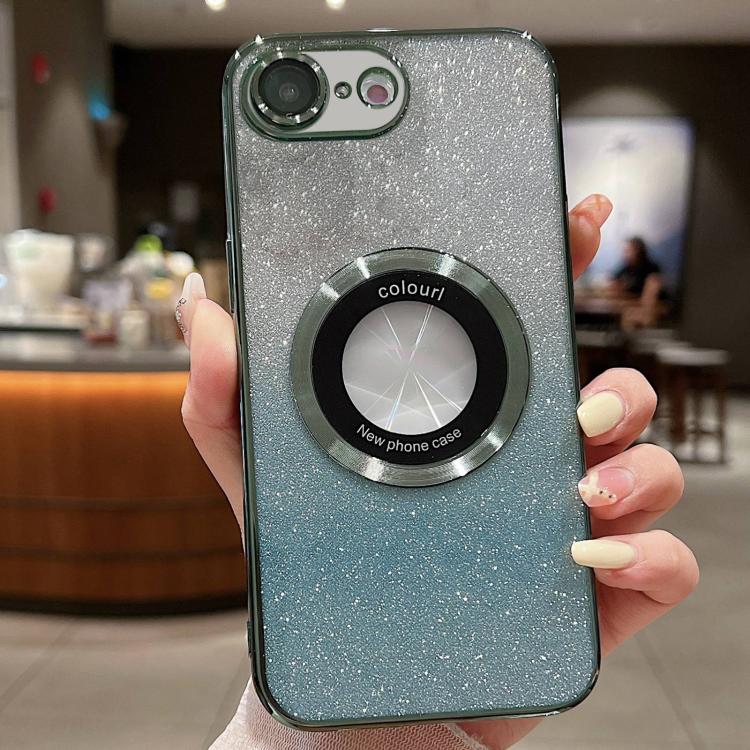 Custodia per telefono in TPU galvanico con glitter sfumato MagSafe, For iPhone 17e / 16e, For iPhone 17 Pro Max, For iPhone 17 Pro