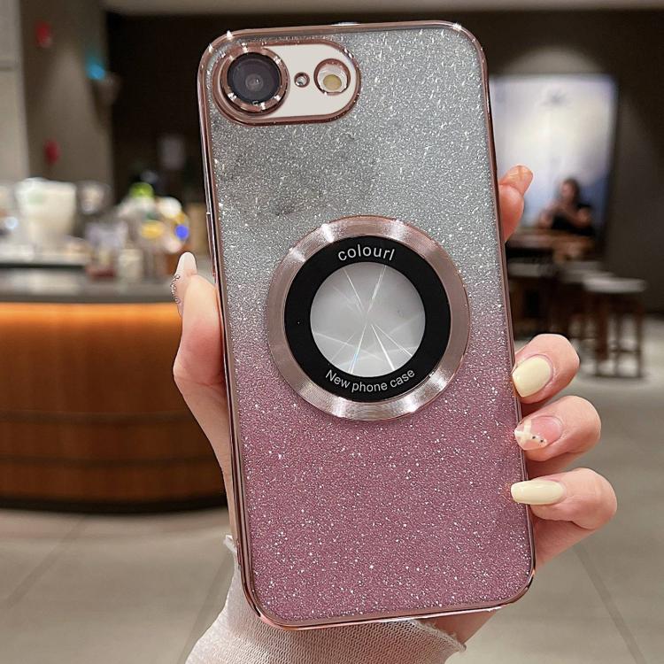 Custodia per telefono in TPU galvanico con glitter sfumato MagSafe, For iPhone 17e / 16e, For iPhone 17 Pro Max, For iPhone 17 Pro