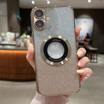 Custodia per telefono in TPU galvanico con glitter sfumato MagSafe, For iPhone 17, For iPhone Air, For iPhone 16 Pro Max