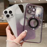 Custodia per telefono in TPU galvanico con glitter sfumato MagSafe, For iPhone 11 Pro Max, For iPhone 11, For iPhone 11 Pro