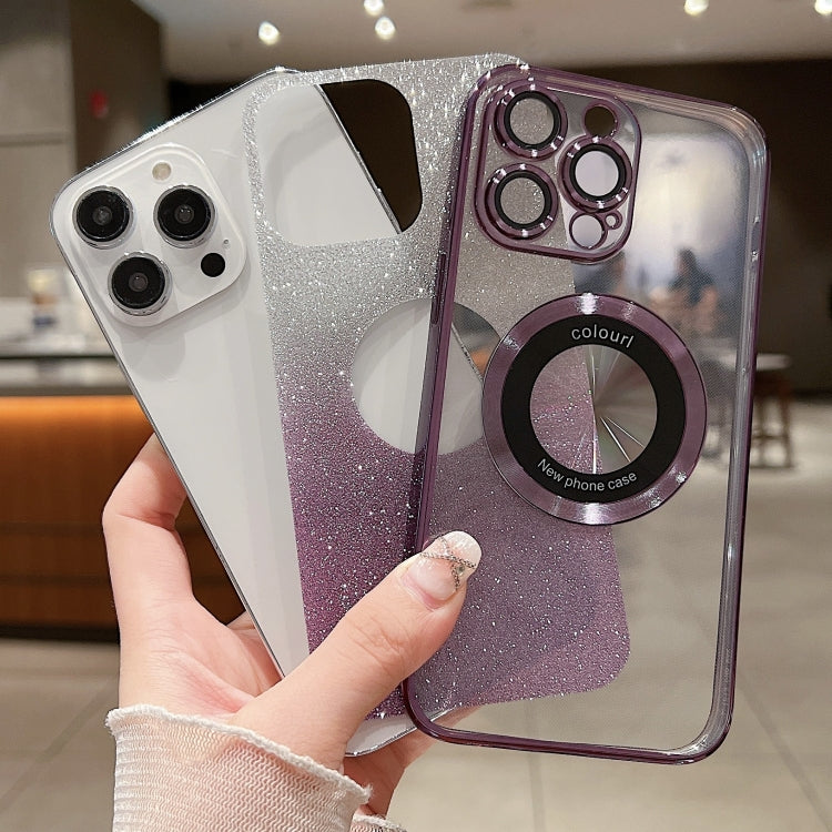 Custodia per telefono in TPU galvanico con glitter sfumato MagSafe, For iPhone 13 Pro Max, For iPhone 13 Pro, For iPhone 13