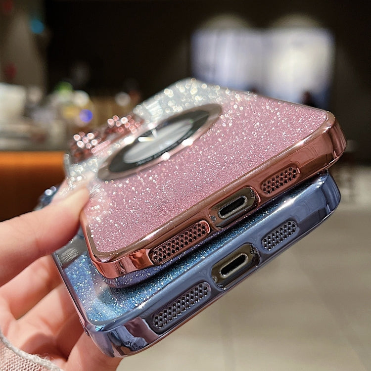 Custodia per telefono in TPU galvanico con glitter sfumato MagSafe, For iPhone 13 Pro Max, For iPhone 13 Pro, For iPhone 13