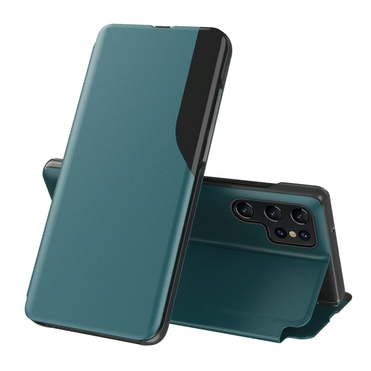 Custodia per telefono in pelle flip con display laterale, For Samsung Galaxy S24 Ultra 5G, For Samsung Galaxy S24+ 5G, For Samsung Galaxy S24 5G, For Samsung Galaxy A15