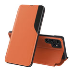 Custodia per telefono in pelle flip con display laterale, For Samsung Galaxy S24 Ultra 5G, For Samsung Galaxy S24+ 5G, For Samsung Galaxy S24 5G, For Samsung Galaxy A15