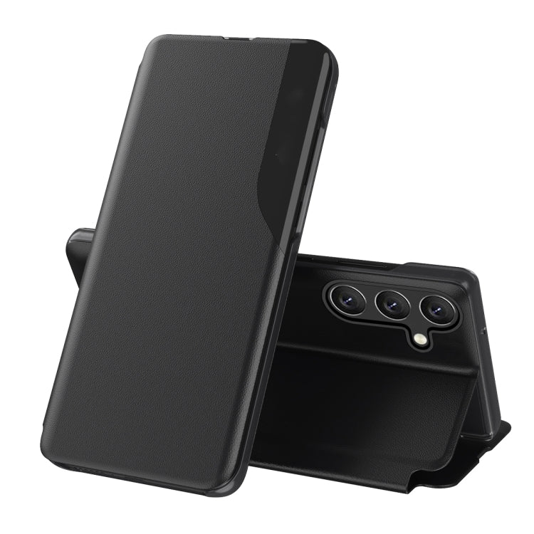Custodia per telefono in pelle flip con display laterale, For Samsung Galaxy S24 Ultra 5G, For Samsung Galaxy S24+ 5G, For Samsung Galaxy S24 5G, For Samsung Galaxy A15