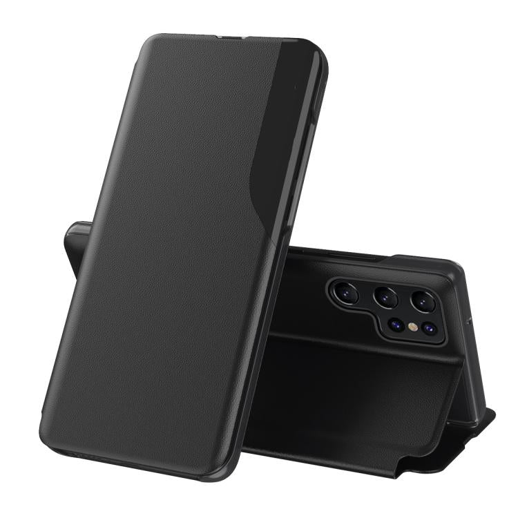Custodia per telefono in pelle flip con display laterale, For Galaxy S26+ 5G, For Galaxy S26 Ultra 5G, For Galaxy S26 5G, For Galaxy A27 5G