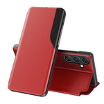 Custodia per telefono in pelle flip con display laterale, For Galaxy S26+ 5G, For Galaxy S26 Ultra 5G, For Galaxy S26 5G, For Galaxy A27 5G