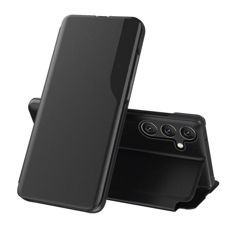 Custodia per telefono in pelle flip con display laterale, For Galaxy S26+ 5G, For Galaxy S26 Ultra 5G, For Galaxy S26 5G, For Galaxy A27 5G