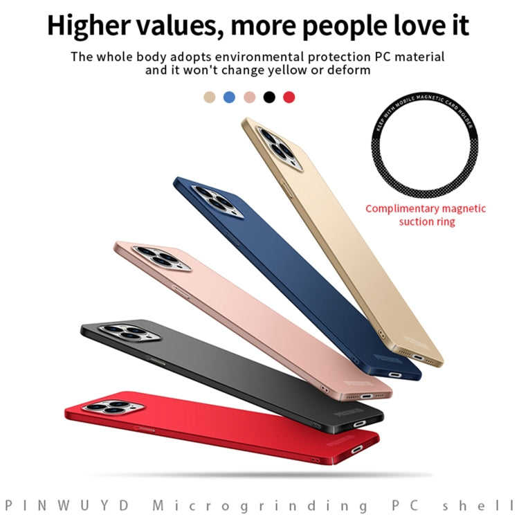 PINWUYO Custodia rigida ultrasottile per PC micro-smerigliato con anello magnetico Magsafe, For iPhone 15 Pro Max, For iPhone 15 Pro, For iPhone 15 Plus, For iPhone 15