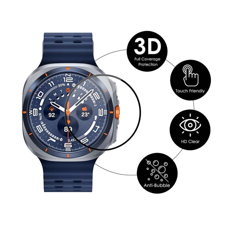 2 pezzi ENKAY 3D Full Coverage Soft PC Edge + PMMA HD Pellicola proteggi schermo, For Samsung Galaxy Watch Ultra 47mm / Ultra 2025, For Samsung Galaxy Watch8 Classic 46mm, For Samsung Galaxy Watch8 44mm, For Samsung Galaxy Watch8 40mm                  ...