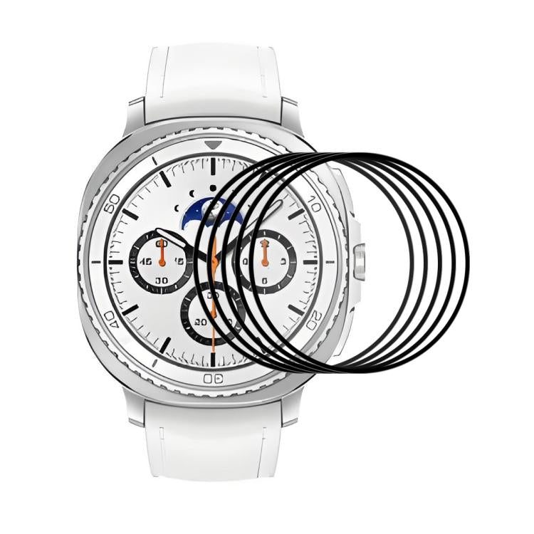 5 pezzi ENKAY 3D Full Coverage Soft PC Edge + PMMA HD Pellicola proteggi schermo, For Samsung Galaxy Watch Ultra 47mm / Ultra 2025, For Samsung Galaxy Watch8 Classic 46mm, For Samsung Galaxy Watch8 44mm, For Samsung Galaxy Watch8 40mm                  ...
