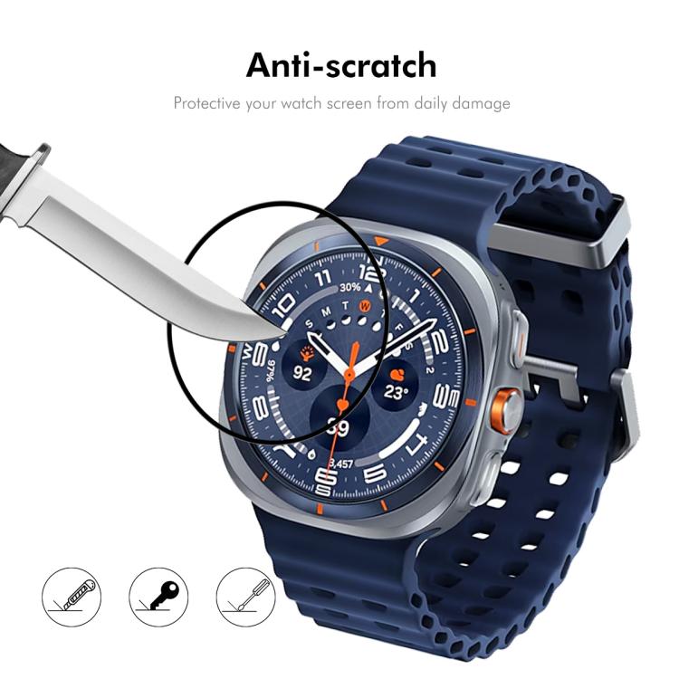 5 pezzi ENKAY 3D Full Coverage Soft PC Edge + PMMA HD Pellicola proteggi schermo, For Samsung Galaxy Watch Ultra 47mm / Ultra 2025, For Samsung Galaxy Watch8 Classic 46mm, For Samsung Galaxy Watch8 44mm, For Samsung Galaxy Watch8 40mm                  ...