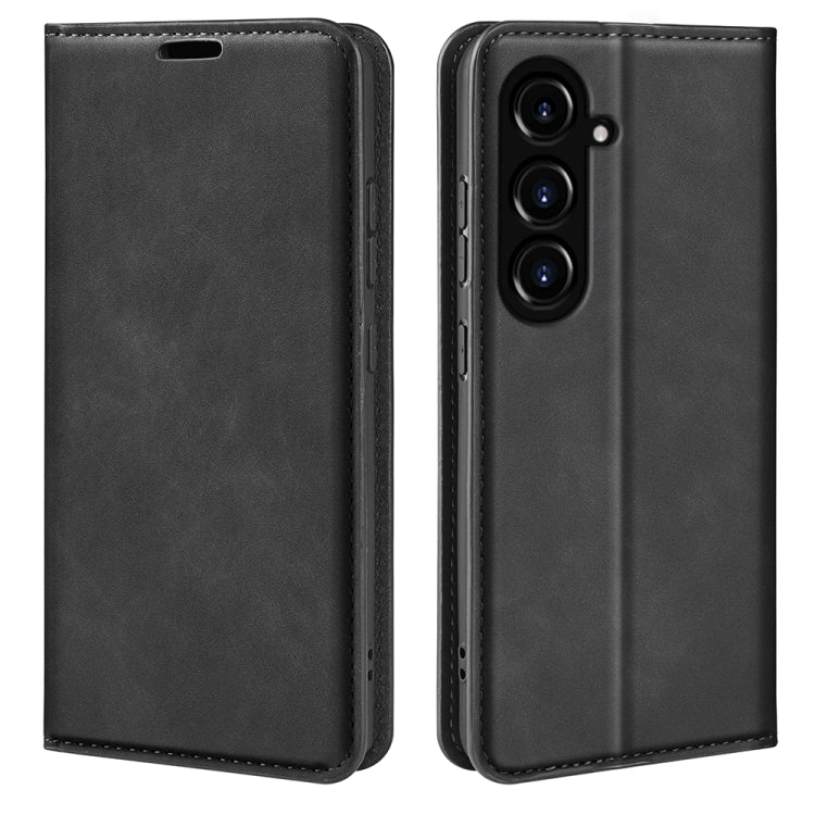 Custodia per telefono in pelle con aspirazione magnetica retro-pelle, For Samsung Galaxy A05, For Samsung Galaxy A05s, For For Samsung Galaxy M34 5G, For Samsung Galaxy S23 FE 5G