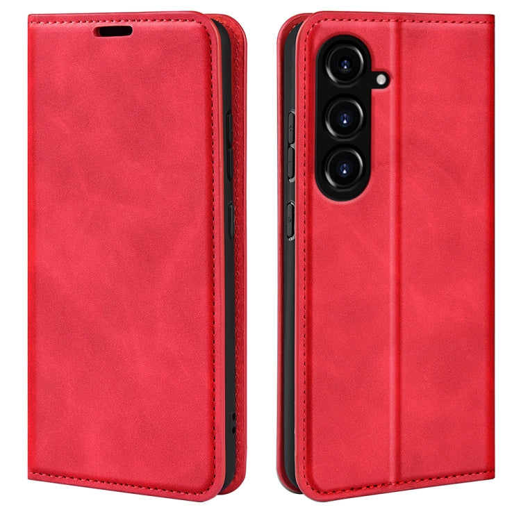 Custodia per telefono in pelle con aspirazione magnetica retro-pelle, For Samsung Galaxy A05, For Samsung Galaxy A05s, For For Samsung Galaxy M34 5G, For Samsung Galaxy S23 FE 5G