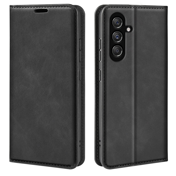 Custodia per telefono in pelle con aspirazione magnetica retro-pelle, For Samsung Galaxy A05, For Samsung Galaxy A05s, For For Samsung Galaxy M34 5G, For Samsung Galaxy S23 FE 5G