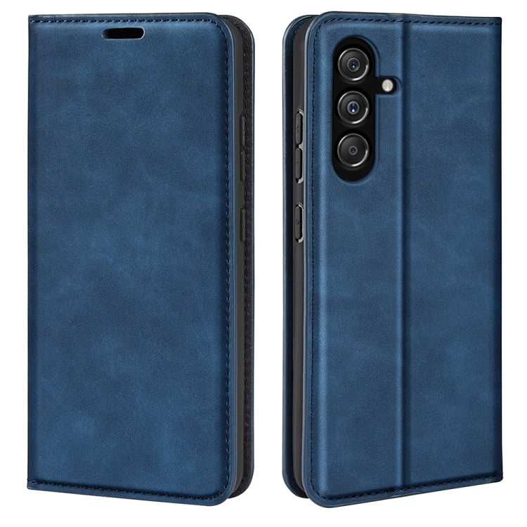 Custodia per telefono in pelle con aspirazione magnetica retro-pelle, For Samsung Galaxy A05, For Samsung Galaxy A05s, For For Samsung Galaxy M34 5G, For Samsung Galaxy S23 FE 5G