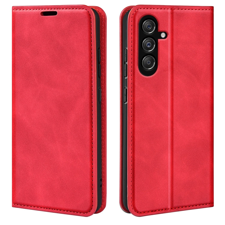 Custodia per telefono in pelle con aspirazione magnetica retro-pelle, For Samsung Galaxy A05, For Samsung Galaxy A05s, For For Samsung Galaxy M34 5G, For Samsung Galaxy S23 FE 5G
