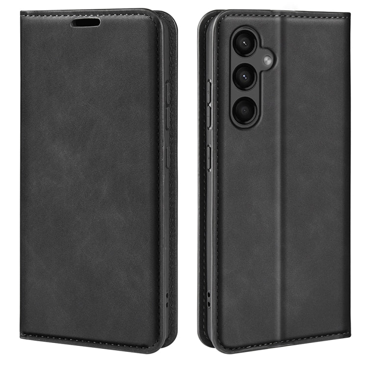 Custodia per telefono in pelle con aspirazione magnetica retro-pelle, For Samsung Galaxy S24 Ultra 5G, For Samsung Galaxy S24+ 5G, For Samsung Galaxy S24 5G, For Samsung Galaxy A15