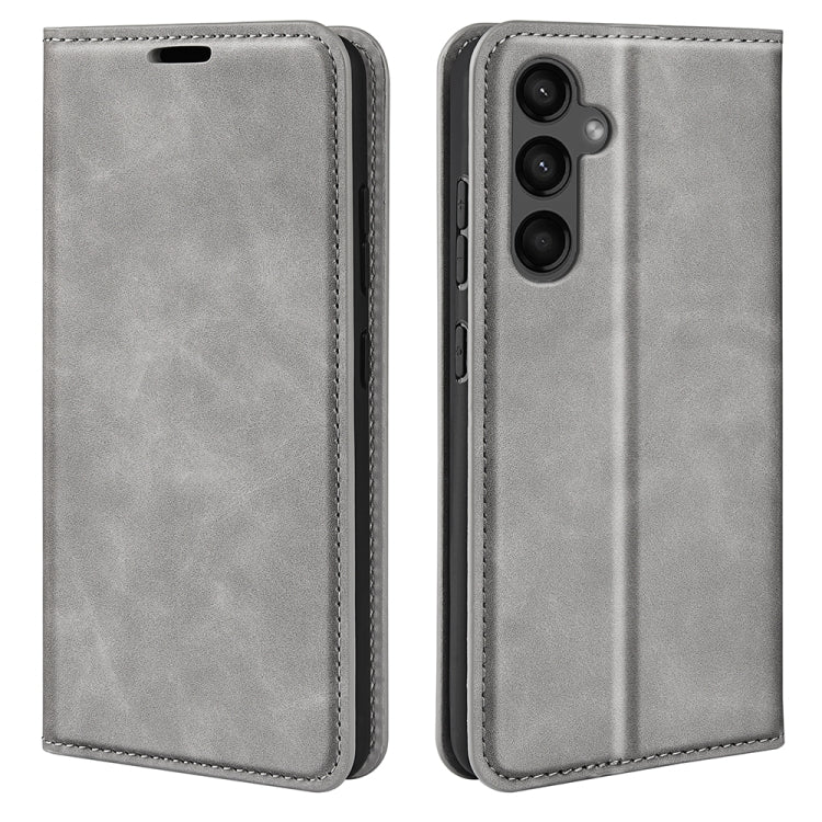 Custodia per telefono in pelle con aspirazione magnetica retro-pelle, For Samsung Galaxy S24 Ultra 5G, For Samsung Galaxy S24+ 5G, For Samsung Galaxy S24 5G, For Samsung Galaxy A15