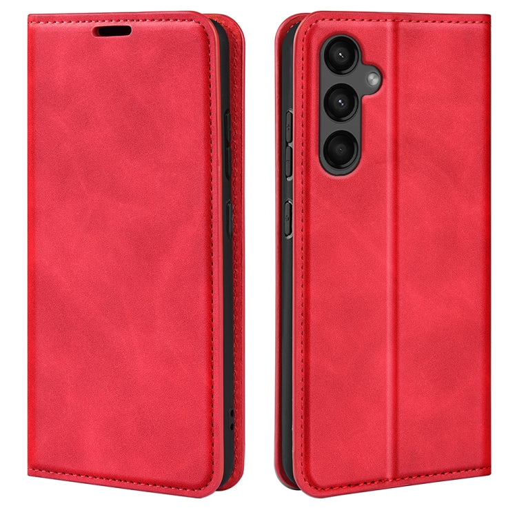 Custodia per telefono in pelle con aspirazione magnetica retro-pelle, For Samsung Galaxy S24 Ultra 5G, For Samsung Galaxy S24+ 5G, For Samsung Galaxy S24 5G, For Samsung Galaxy A15