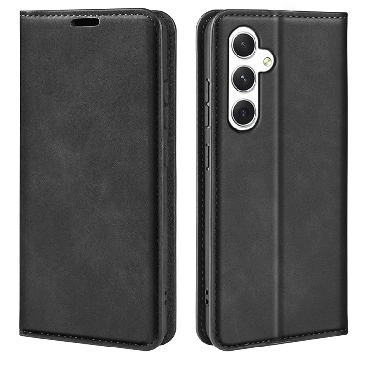 Custodia per telefono in pelle con aspirazione magnetica retro-pelle, For Samsung Galaxy S24 Ultra 5G, For Samsung Galaxy S24+ 5G, For Samsung Galaxy S24 5G, For Samsung Galaxy A15