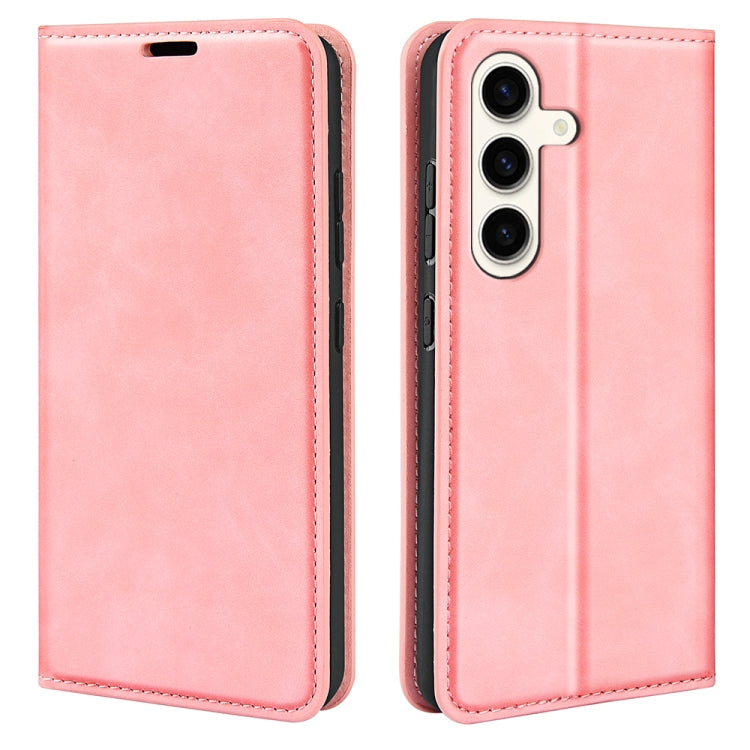 Custodia per telefono in pelle con aspirazione magnetica retro-pelle, For Samsung Galaxy S24 Ultra 5G, For Samsung Galaxy S24+ 5G, For Samsung Galaxy S24 5G, For Samsung Galaxy A15