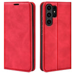 Custodia per telefono in pelle con aspirazione magnetica retro-pelle, For Samsung Galaxy S24 Ultra 5G, For Samsung Galaxy S24+ 5G, For Samsung Galaxy S24 5G, For Samsung Galaxy A15