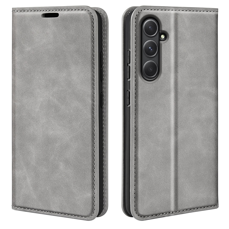 Custodia per telefono in pelle con aspirazione magnetica retro-pelle, For Samsung Galaxy M55 5G, For Samsung Galaxy M15 5G, For Samsung Galaxy A55, For Samsung Galaxy A35