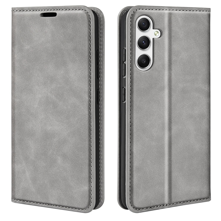 Custodia per telefono in pelle con aspirazione magnetica retro-pelle, For Samsung Galaxy M55 5G, For Samsung Galaxy M15 5G, For Samsung Galaxy A55, For Samsung Galaxy A35