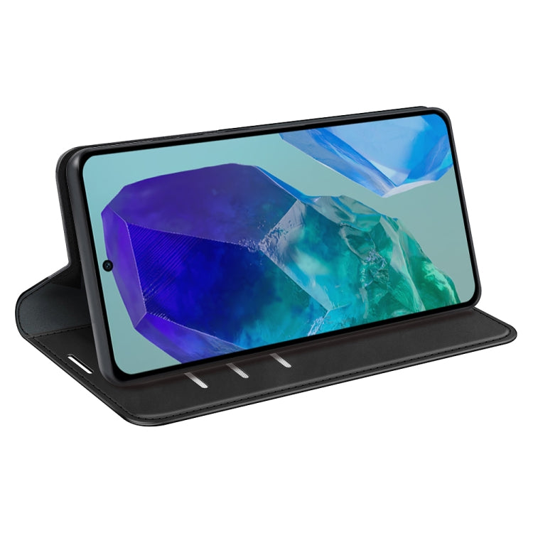 Custodia per telefono in pelle con aspirazione magnetica retro-pelle, For Samsung Galaxy M55 5G, For Samsung Galaxy M15 5G, For Samsung Galaxy A55, For Samsung Galaxy A35
