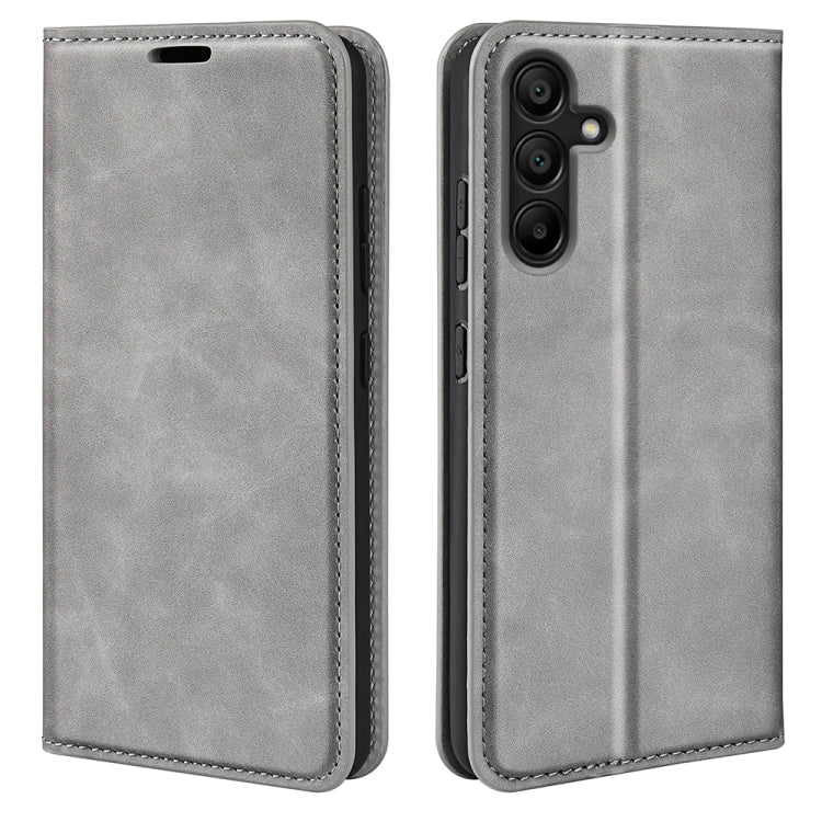 Custodia per telefono in pelle con aspirazione magnetica retro-pelle, For Samsung Galaxy M55 5G, For Samsung Galaxy M15 5G, For Samsung Galaxy A55, For Samsung Galaxy A35