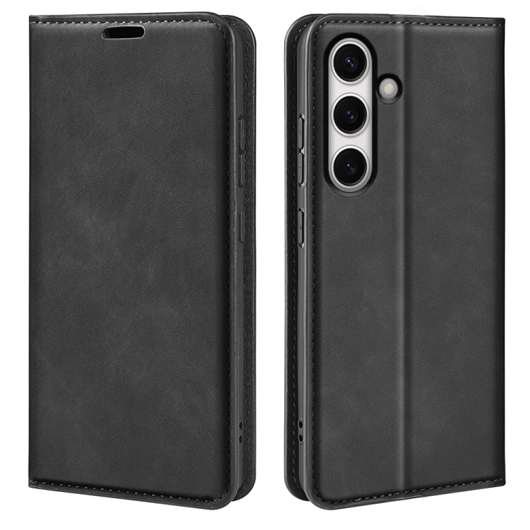 Custodia per telefono in pelle con aspirazione magnetica retro-pelle, For Samsung Galaxy S25+ 5G, For Samsung Galaxy S25 Ultra 5G, For Samsung Galaxy A16, For Samsung Galaxy S24 FE 5G