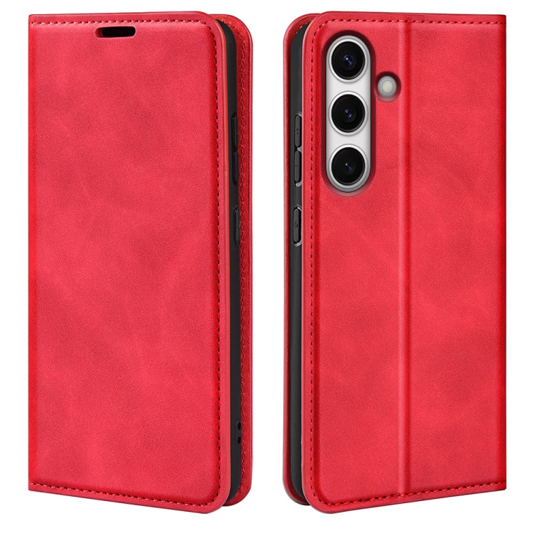 Custodia per telefono in pelle con aspirazione magnetica retro-pelle, For Samsung Galaxy S25+ 5G, For Samsung Galaxy S25 Ultra 5G, For Samsung Galaxy A16, For Samsung Galaxy S24 FE 5G