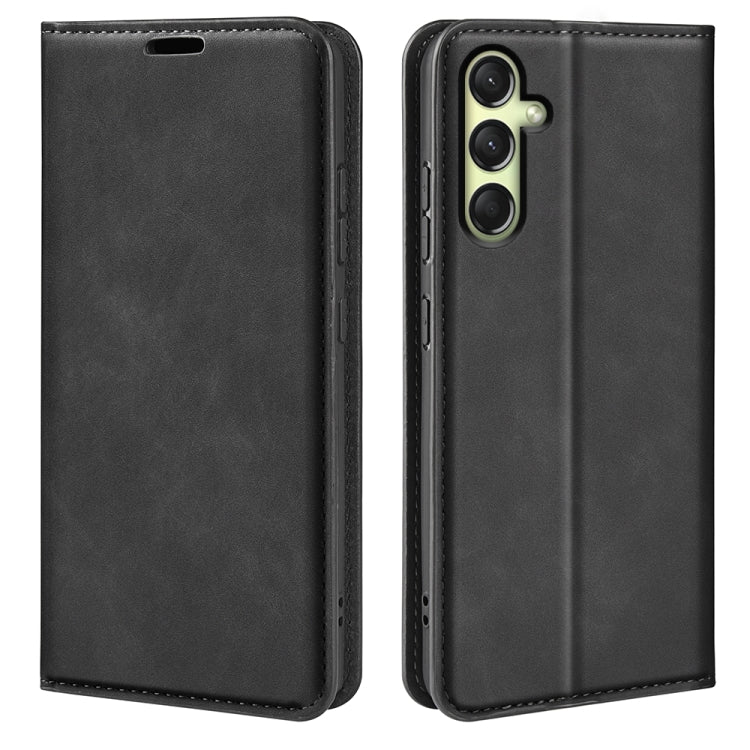 Custodia per telefono in pelle con aspirazione magnetica retro-pelle, For Samsung Galaxy S25+ 5G, For Samsung Galaxy S25 Ultra 5G, For Samsung Galaxy A16, For Samsung Galaxy S24 FE 5G