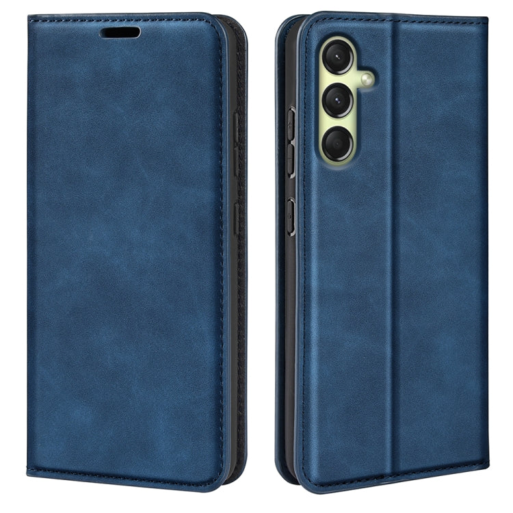 Custodia per telefono in pelle con aspirazione magnetica retro-pelle, For Samsung Galaxy S25+ 5G, For Samsung Galaxy S25 Ultra 5G, For Samsung Galaxy A16, For Samsung Galaxy S24 FE 5G