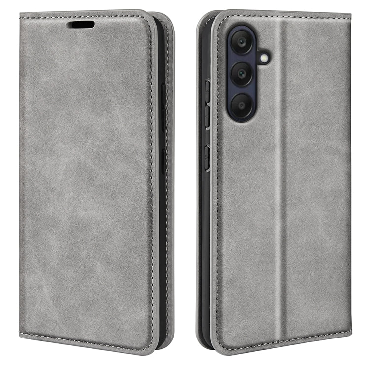 Custodia per telefono in pelle con aspirazione magnetica retro-pelle, For Samsung Galaxy A06 5G, For Samsung Galaxy A26, For Samsung Galaxy A36, For Samsung Galaxy S25 5G