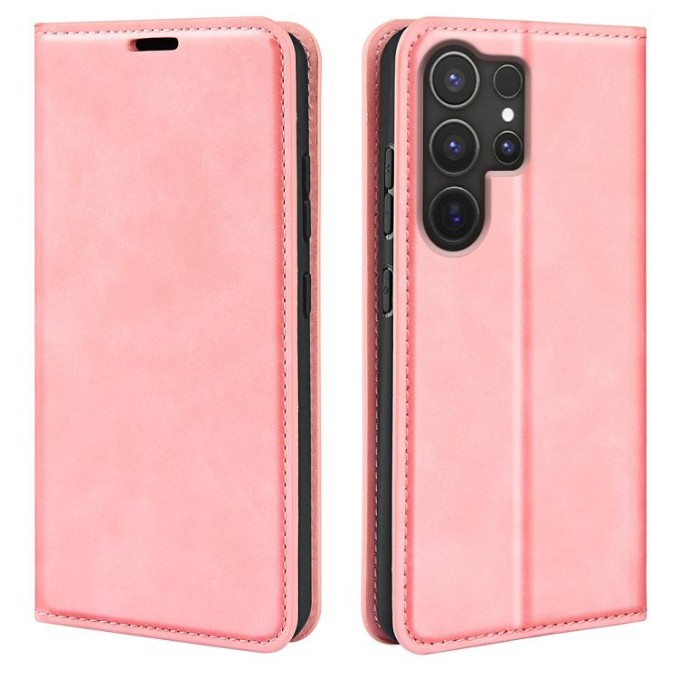 Custodia per telefono in pelle con aspirazione magnetica retro-pelle, For Samsung Galaxy S25+ 5G, For Samsung Galaxy S25 Ultra 5G, For Samsung Galaxy A16, For Samsung Galaxy S24 FE 5G