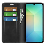 Custodia per telefono in pelle con aspirazione magnetica retro-pelle, For Samsung Galaxy A06 5G, For Samsung Galaxy A26, For Samsung Galaxy A36, For Samsung Galaxy S25 5G