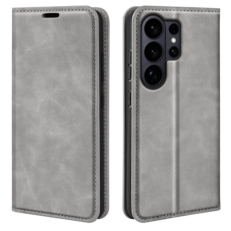 Custodia per telefono in pelle con aspirazione magnetica retro-pelle, For Galaxy S26 FE  5G, For Galaxy S26+ 5G, For Galaxy S26 Edge 5G, For Galaxy S26 Ultra 5G