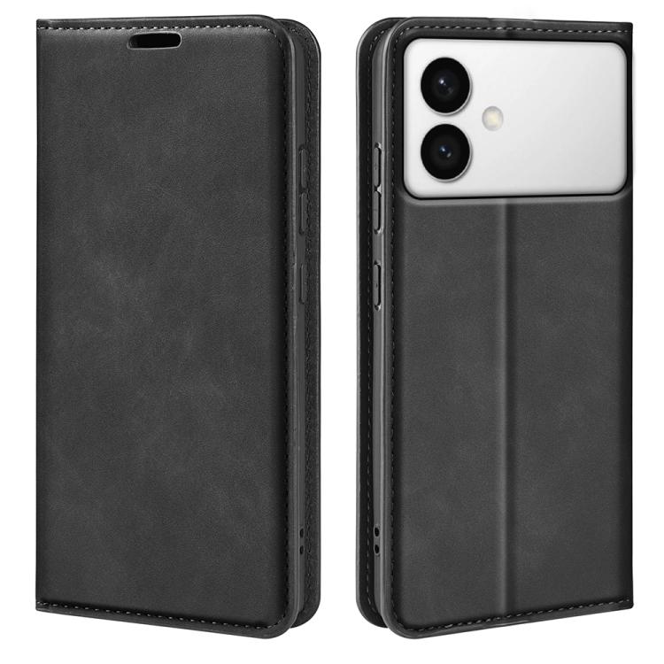 Custodia per telefono in pelle con aspirazione magnetica retro-pelle, For Galaxy S26 FE  5G, For Galaxy S26+ 5G, For Galaxy S26 Edge 5G, For Galaxy S26 Ultra 5G