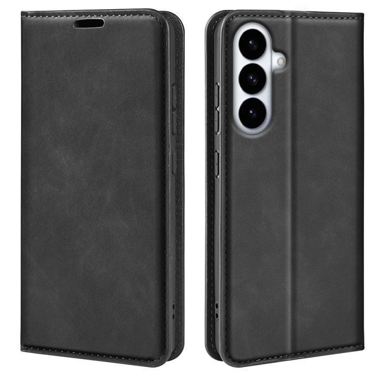 Custodia per telefono in pelle con aspirazione magnetica retro-pelle, For Galaxy S26 FE  5G, For Galaxy S26+ 5G, For Galaxy S26 Edge 5G, For Galaxy S26 Ultra 5G